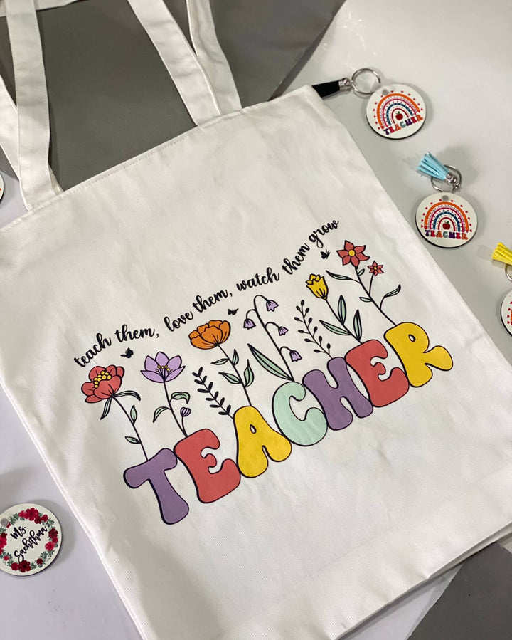 Teacher Tote Bag - Ideal Gift for Teacher's Day, Thank You, or Birthday - Mugshotlk