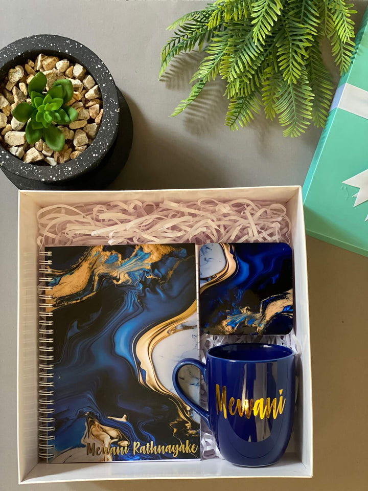 Blue Marble Themed Gift Box - Ideal Gift for your Bestie or loved one! - Mugshotlk