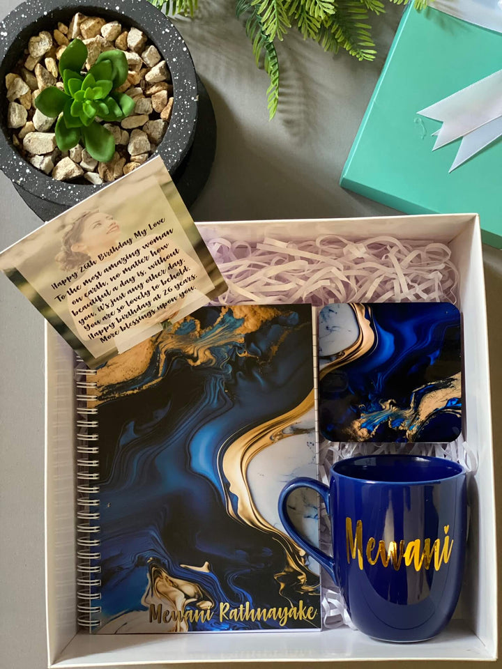 Blue Marble Themed Gift Box - Ideal Gift for your Bestie or loved one! - Mugshotlk