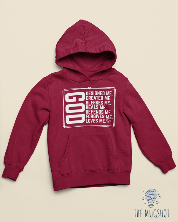 God Loves Me Hoodie - Faith-Inspired Custom Printed Fleece