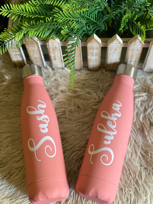 Customized Matte Pink bottle